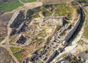 Aerial view - the ruins of the Gerizim temple