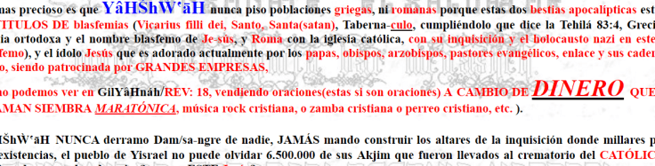 Spanish rant on Jesus